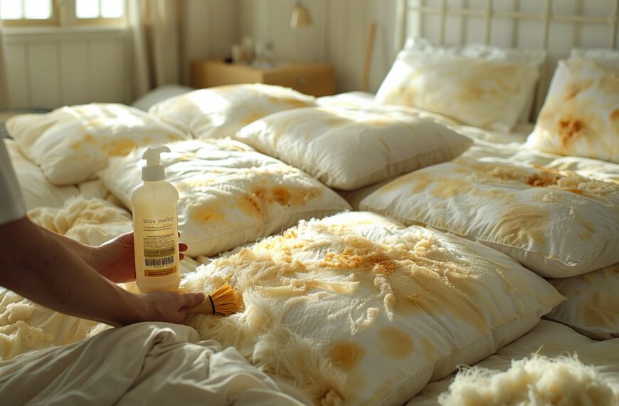 Uncovering the Ultimate Secret to Banishing Yellow Stains from Your Pillows!